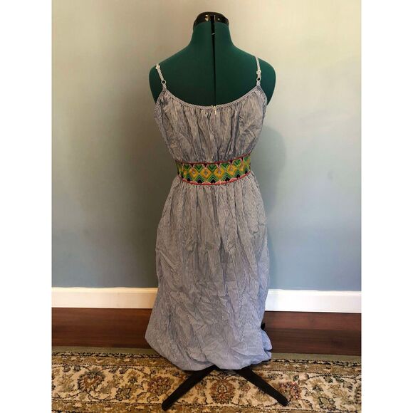 CK Bradley Lard Dress Dune Berry Resort Wear, Embroidered Blue Maxi, size M - Picture 4 of 6